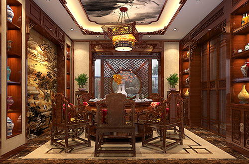 凤岗镇温馨雅致的古典中式家庭装修设计效果图